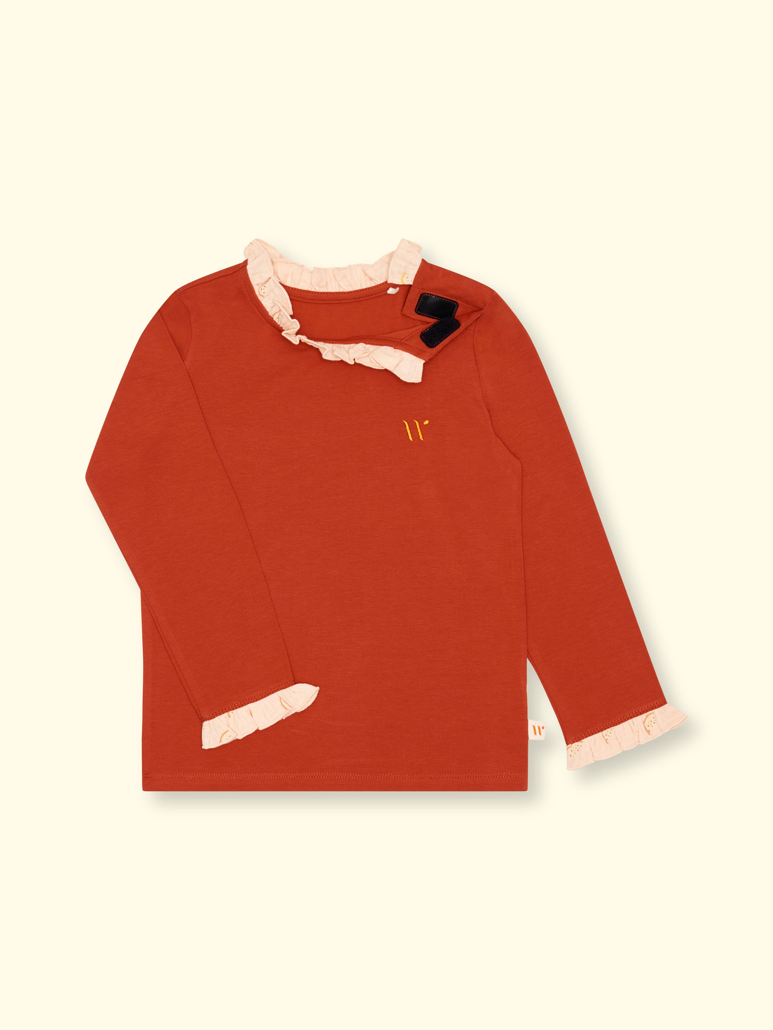 Camisa adaptable de manga larga Fee - con abertura en los hombros, hasta la talla. 140