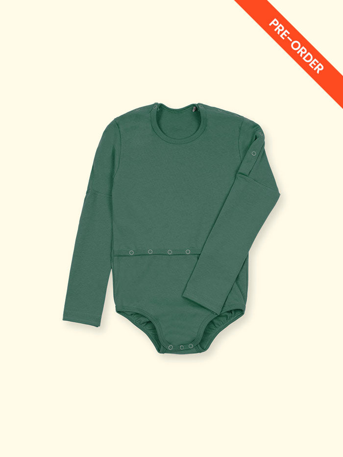 Sondenbody Mitwachsbody Björn - for children with medical care, with sleeve opening, up to size 176