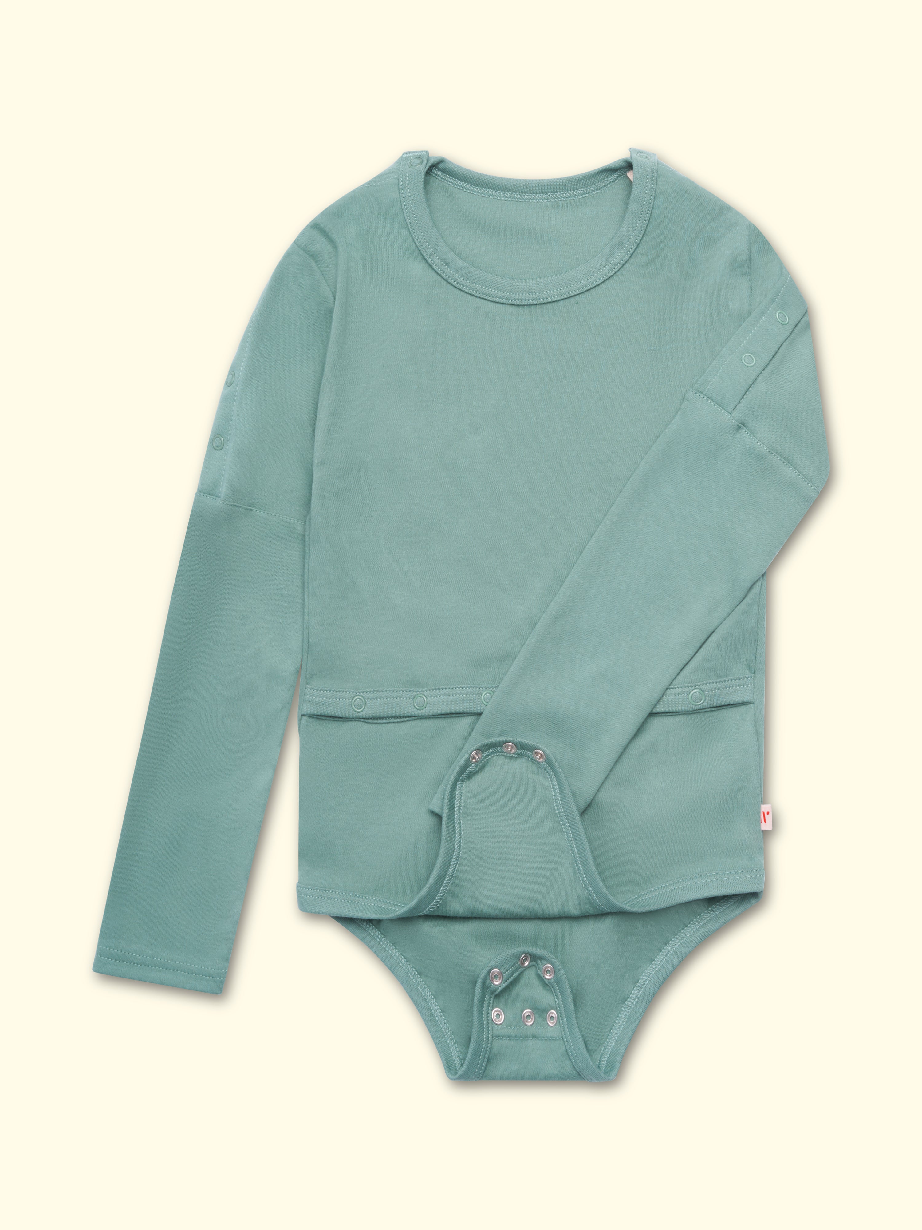 Sondenbody Mitwachsbody Björn - para niños con atención médica, con abertura para las mangas, hasta la talla 176