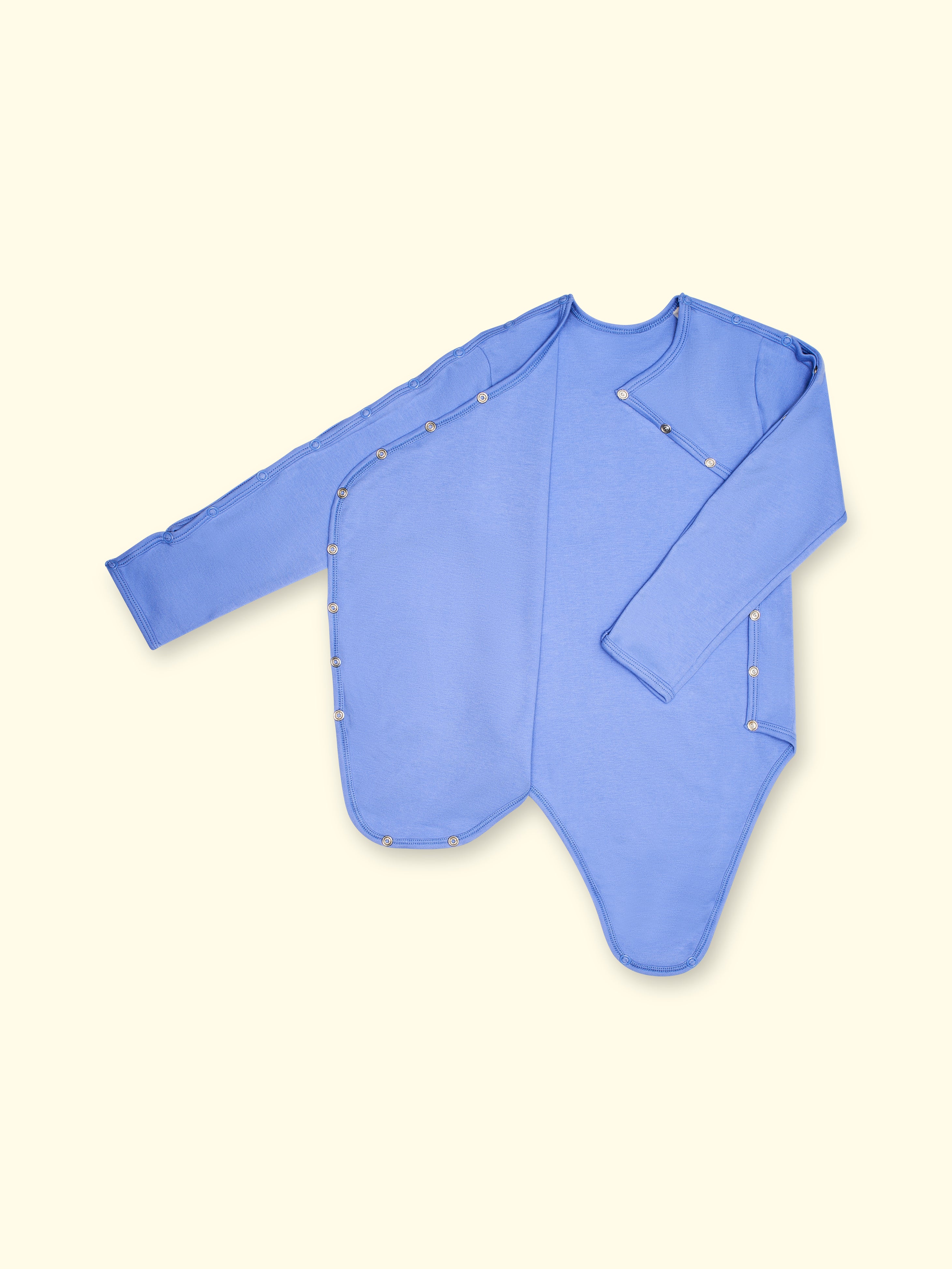 Adaptive bodysuit with sleeve opening for children up to size. 116 - Blue