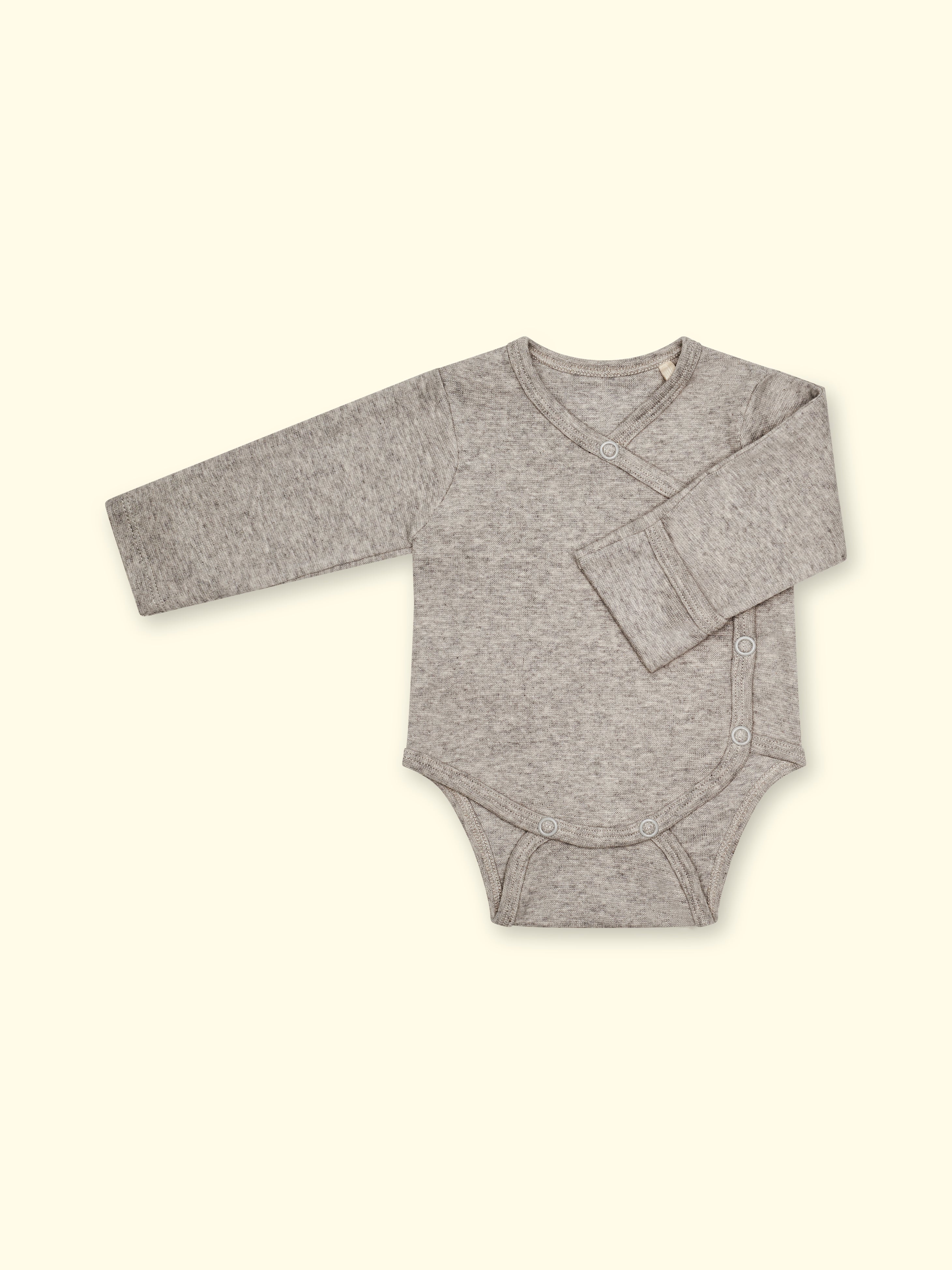 Adaptive bodysuit with scratch protection for premature babies and babies - gray