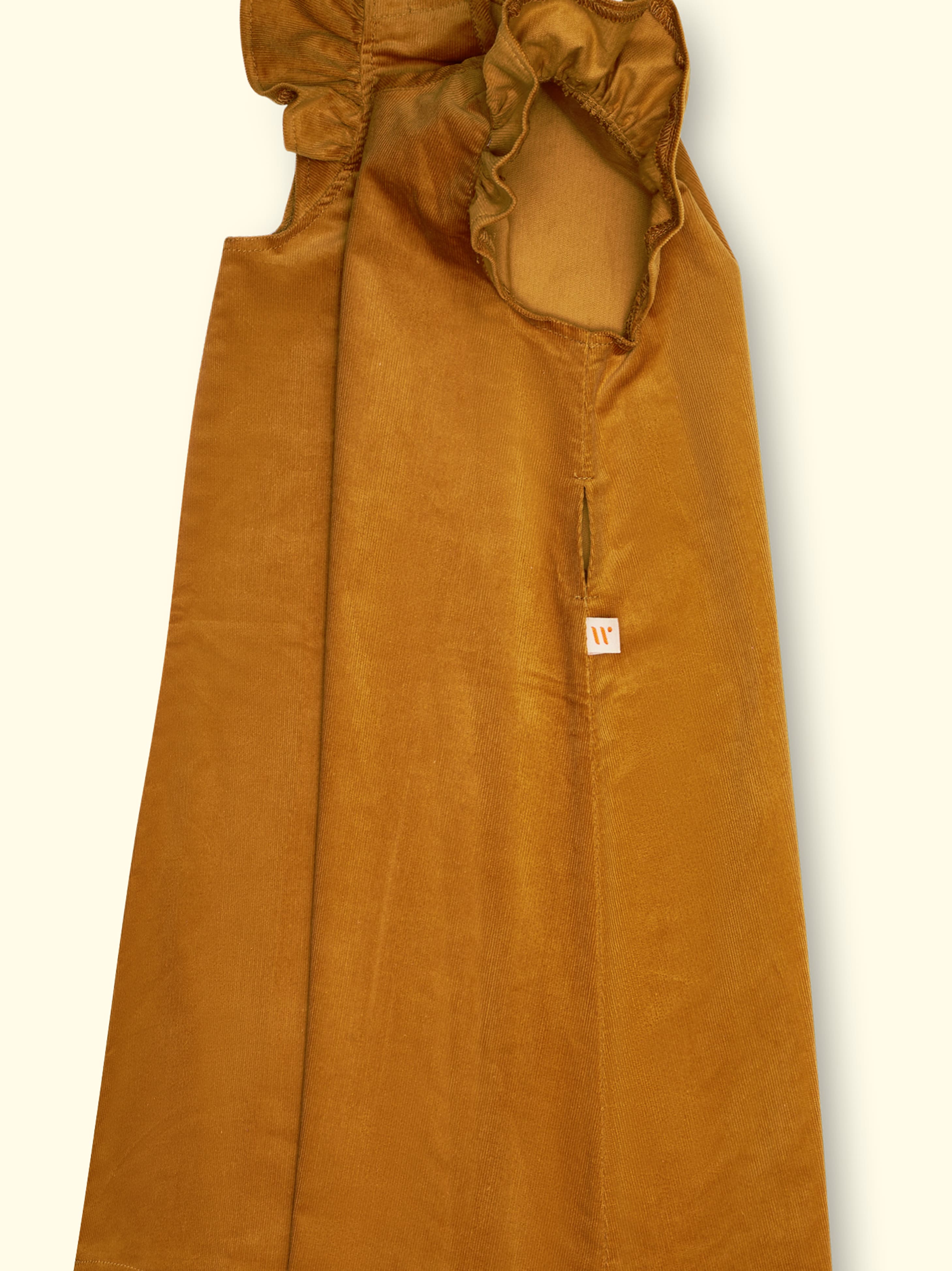 Vestido adaptable de pana Coco, con aberturas en los hombros, hasta la talla. 140