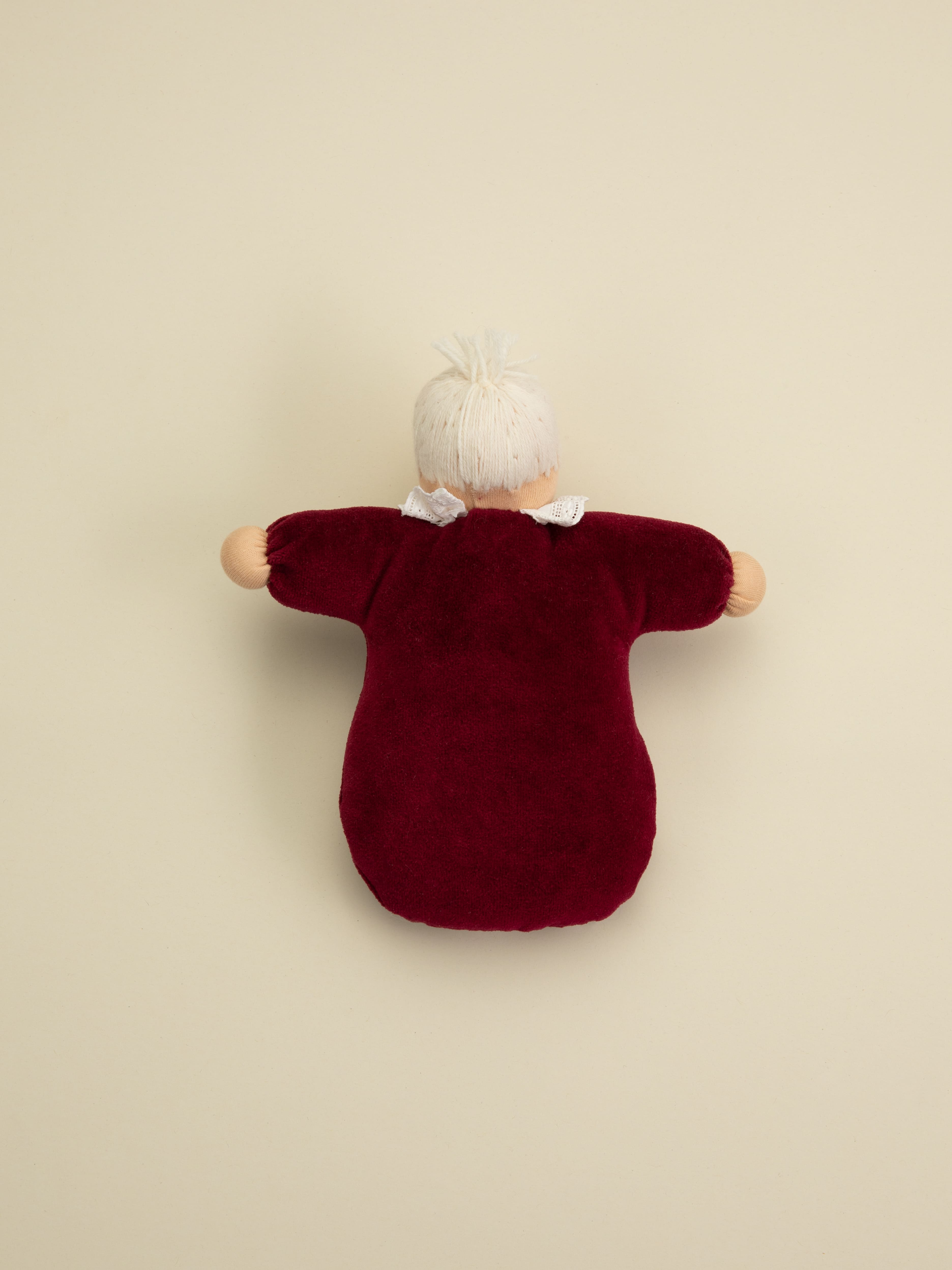 First born doll in wine red