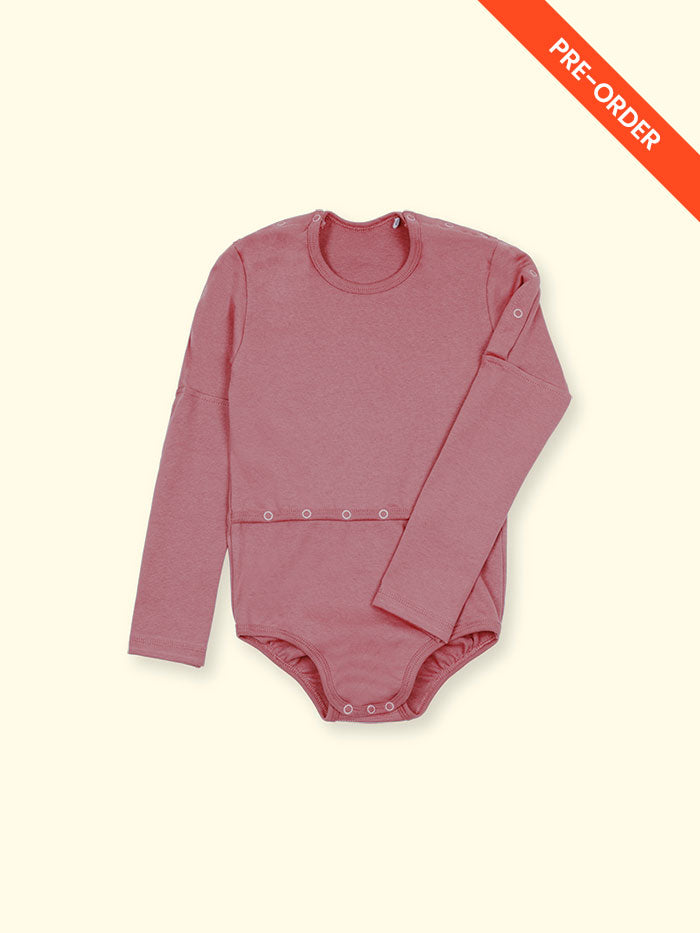 Sondenbody Mitwachsbody Björn - para niños con atención médica, con abertura para las mangas, hasta la talla 176