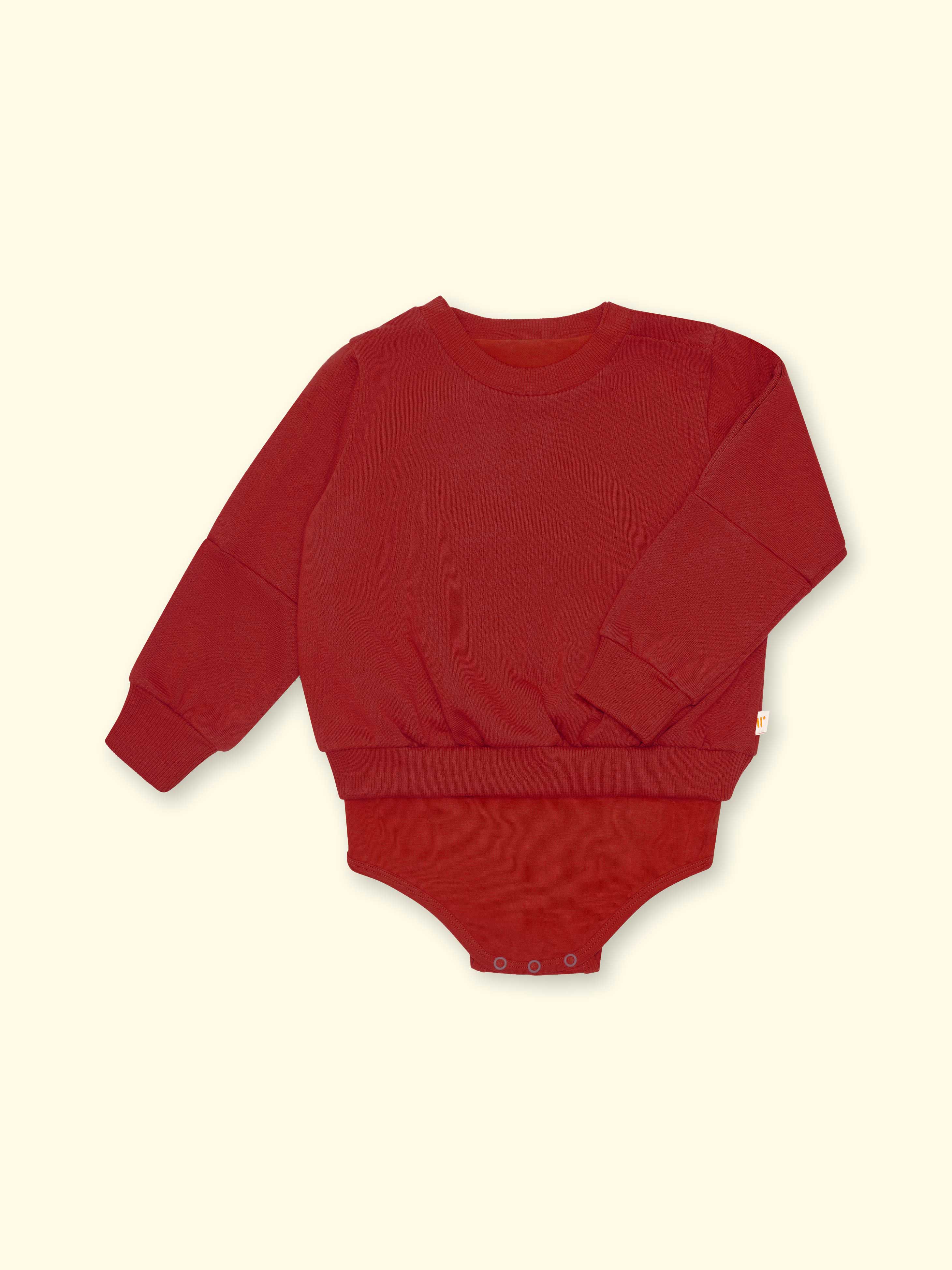 Pflegeset aus Sweat – Sondenbody & Sweathose in Ziegelrot